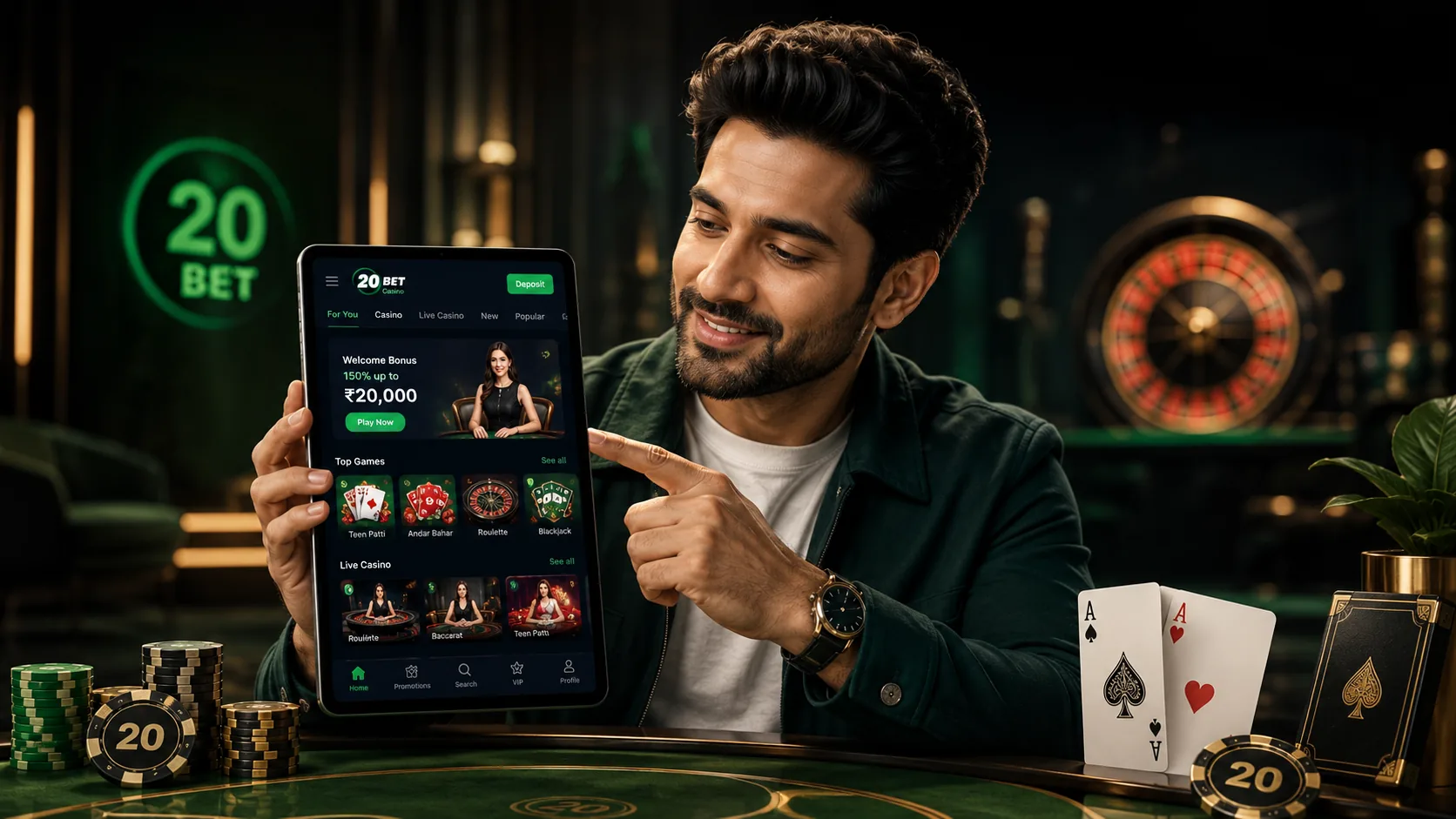 20Bet भारत में ऑनलाइन कसीनो और स्पोर्ट्स बेटिंग प्लेटफ़ॉर्म